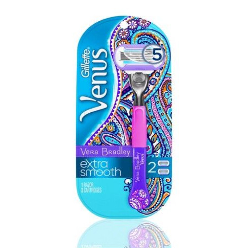 Станок для гоління жіночий Gillette Venus Vera Bradley Extra Smooth + 1 додатковий картрідж Venus Swirl Станок для гоління жіночий Gillette Venus Vera Bradley Extra Smooth + 1 додатковий картрідж Venus Swirl